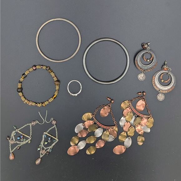 Boho Bronze & Charm Treasure Jewelry Bundle | 11 Pieces - Picture 5 of 6
